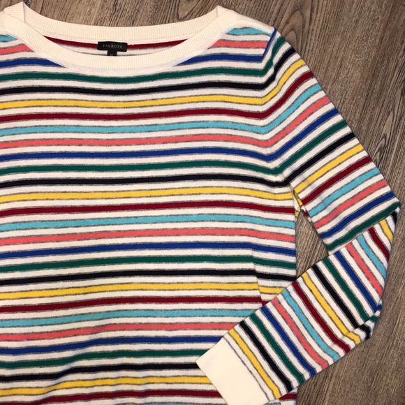 Talbots Sweaters - Talbots Crew Neck Womens Stripped Sweater - SZ XL